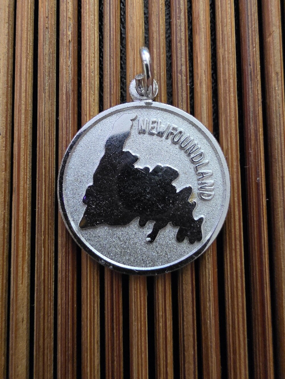 Sterling Silver New Found Land Pendant, Charm (Vintage)